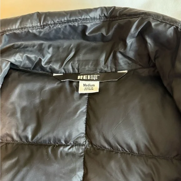 REI Co-Op Down Black Puffer Vest - Picture 3 of 3